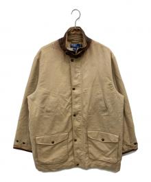 POLO RALPH LAUREN（ポロ・ラルフローレン）の古着「レザー切替ハンティングジャケット」｜ベージュ