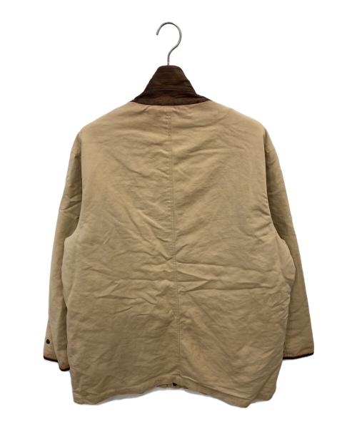 POLO RALPH LAUREN（ポロ・ラルフローレン）POLO RALPH LAUREN (ポロ・ラルフローレン) レザー切替ハンティングジャケット ベージュ サイズ:XLの古着・服飾アイテム