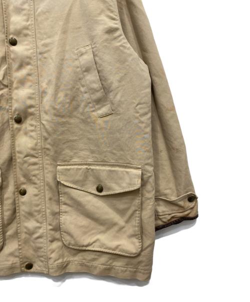POLO RALPH LAUREN（ポロ・ラルフローレン）POLO RALPH LAUREN (ポロ・ラルフローレン) レザー切替ハンティングジャケット ベージュ サイズ:XLの古着・服飾アイテム
