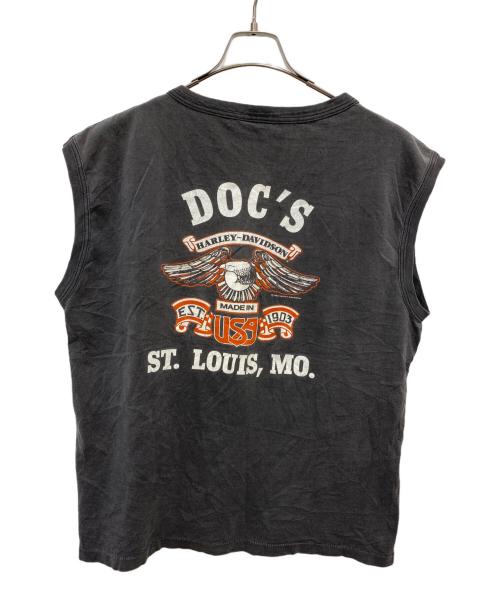 HARLEY-DAVIDSON（ハーレーダビッドソン）HARLEY-DAVIDSON (ハーレーダビッドソン) ヴィンテージ ノースリーブTシャツ ブラック サイズ:Ｌの古着・服飾アイテム