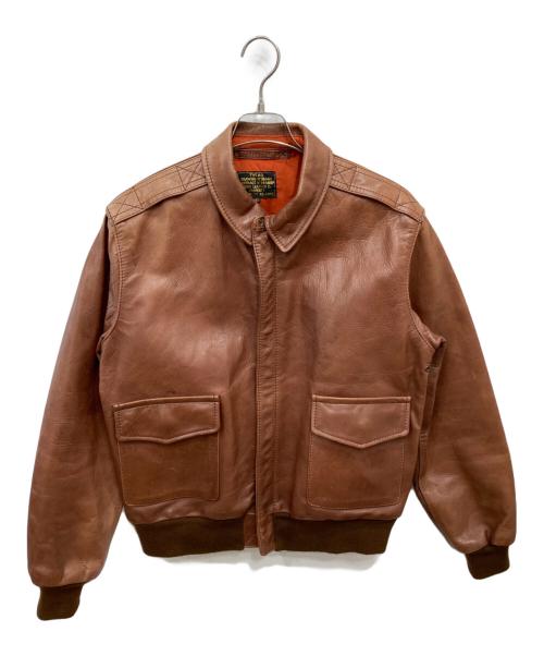 Aero LEATHER（エアロレザー）Aero LEATHER (エアロレザー) A-2レザージャケット ブラウン サイズ:42の古着・服飾アイテム