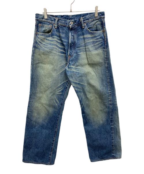 EIGHT G（エイトジー）EIGHT G (エイトジー) ルーズストレートセルビッチデニムパンツ インディゴ サイズ:34の古着・服飾アイテム