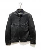 Schottショット）の古着「ラムレザー シングルライダースジャケット」｜ブラック