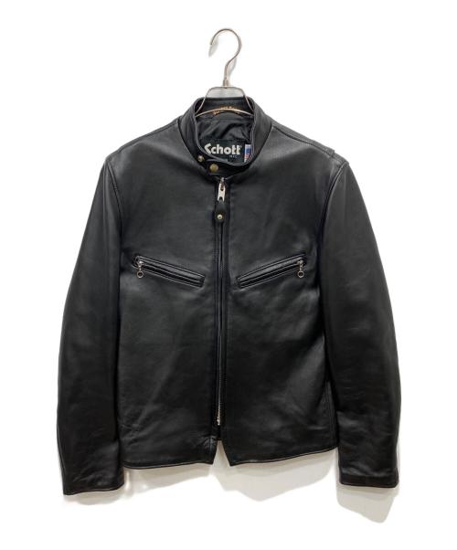 Schott（ショット）Schott (ショット) ラムレザー シングルライダースジャケット ブラック サイズ:36の古着・服飾アイテム