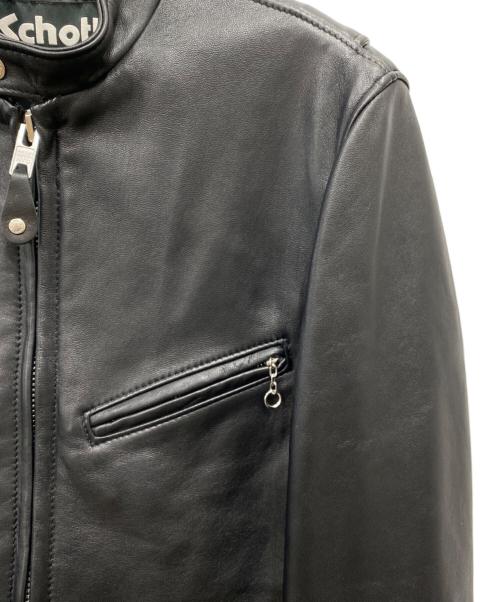 Schott（ショット）Schott (ショット) ラムレザー シングルライダースジャケット ブラック サイズ:36の古着・服飾アイテム