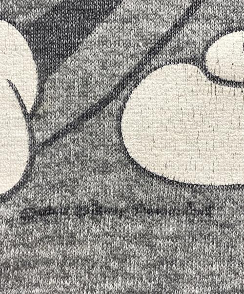 DISNEY（ディズニー）DISNEY (ディズニー) 染み込みプリント ヴィンテージラグランスウェット グレー サイズ:XLの古着・服飾アイテム