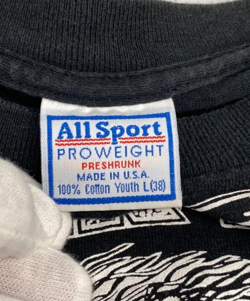 ALL SPORT（オールスポーツ）ALL SPORT (オールスポーツ) 90’sプリントTシャツ ブラック サイズ:Ｌ（youth）の古着・服飾アイテム