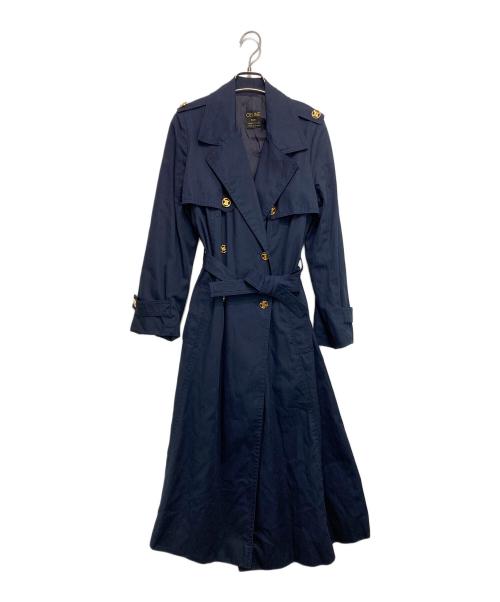 CELINE（セリーヌ）CELINE (セリーヌ) マカダムボタン トレンチコート ネイビー サイズ:Mの古着・服飾アイテム