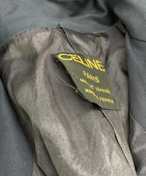 CELINE（セリーヌ）CELINE (セリーヌ) マカダムボタン トレンチコート ネイビー サイズ:Mの古着・服飾アイテム