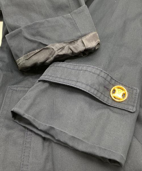 CELINE（セリーヌ）CELINE (セリーヌ) マカダムボタン トレンチコート ネイビー サイズ:Mの古着・服飾アイテム