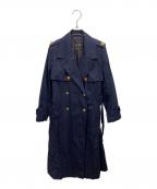 CELINEセリーヌ）の古着「マカダムボタントレンチコート」｜ネイビー