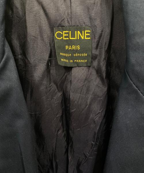 CELINE（セリーヌ）CELINE (セリーヌ) マカダムボタントレンチコート ネイビー サイズ:Mの古着・服飾アイテム