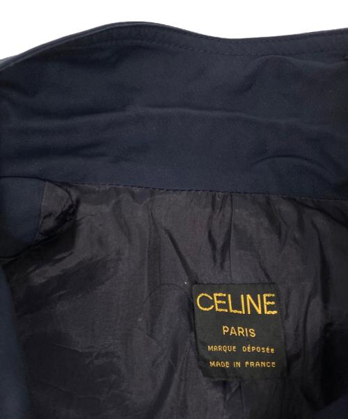 CELINE（セリーヌ）CELINE (セリーヌ) マカダムボタントレンチコート ネイビー サイズ:Mの古着・服飾アイテム