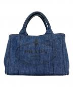 PRADAプラダ）の古着「カナパミニデニムトートバッグ」｜インディゴ