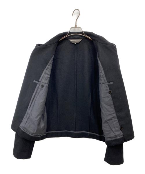 COMME des GARCONS HOMME PLUS（コムデギャルソンオムプリュス）COMME des GARCONS HOMME PLUS (コムデギャルソンオムプリュス) ウール比翼ピーコート ブラック サイズ:Mの古着・服飾アイテム