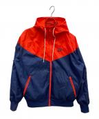 NIKEナイキ）の古着「ウィンドランナーフーデッドナイロンジャケット」｜レッド×ネイビー