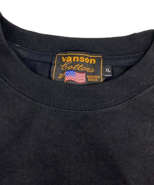 VANSON（バンソン）VANSON (バンソン) ラインストーンボーンTシャツ ブラック サイズ:XLの古着・服飾アイテム