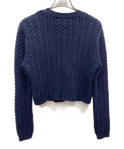 MACPHEE（マカフィー）MACPHEE (マカフィー) ハイブリットコットンケーブル クルーネックカーディガン ネイビー サイズ:Sの古着・服飾アイテム