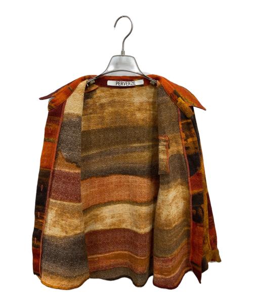 PERVERZE（パーバーズ）PERVERZE (パーバーズ) 総柄シャツ オレンジ サイズ:freeの古着・服飾アイテム