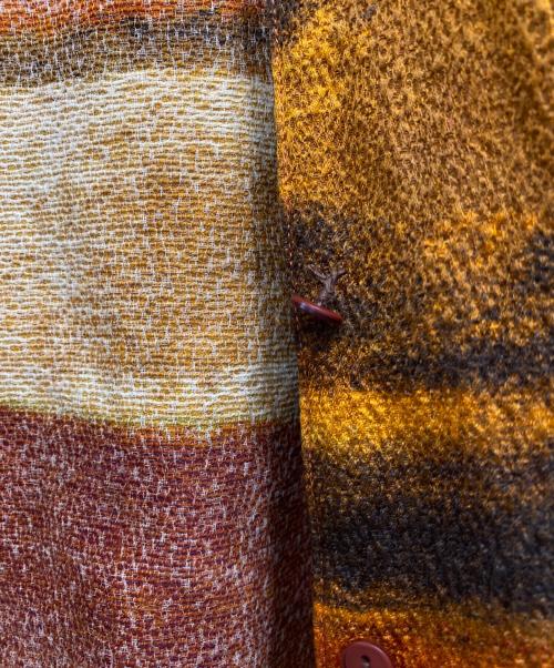 PERVERZE（パーバーズ）PERVERZE (パーバーズ) 総柄シャツ オレンジ サイズ:freeの古着・服飾アイテム