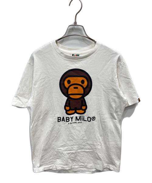 A BATHING APE（ア ベイシング エイプ）A BATHING APE (ア ベイシング エイプ) BABY MILO TEE ホワイト サイズ:Mの古着・服飾アイテム