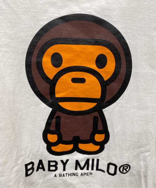 A BATHING APE（ア ベイシング エイプ）A BATHING APE (ア ベイシング エイプ) BABY MILO TEE ホワイト サイズ:Mの古着・服飾アイテム