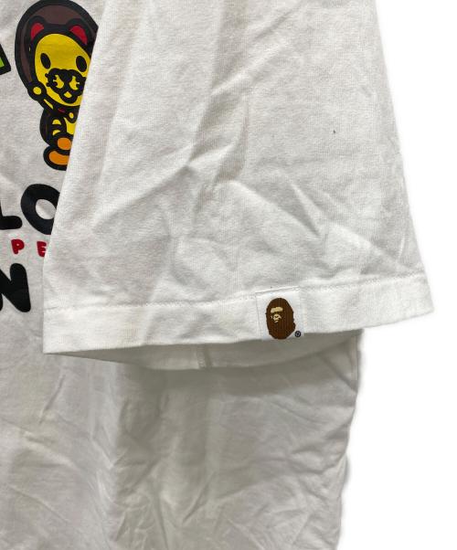 A BATHING APE（ア ベイシング エイプ）A BATHING APE (ア ベイシング エイプ) BABY MILO JAPAN TEE ホワイト サイズ:Ｌの古着・服飾アイテム