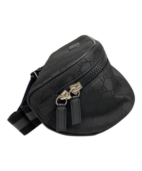 GUCCI（グッチ）GUCCI (グッチ) GGナイロン クロスボディバッグ ブラック サイズ:表記無しの古着・服飾アイテム