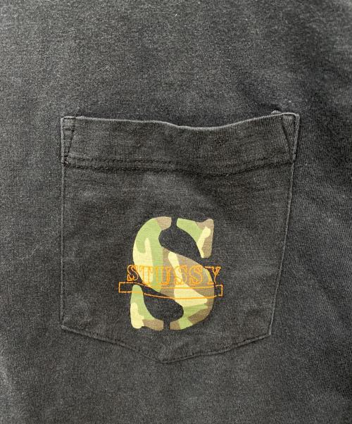 stussy（ステューシー）stussy (ステューシー) 90's ポケットロングスリーブカットソー ブラック サイズ:Mの古着・服飾アイテム