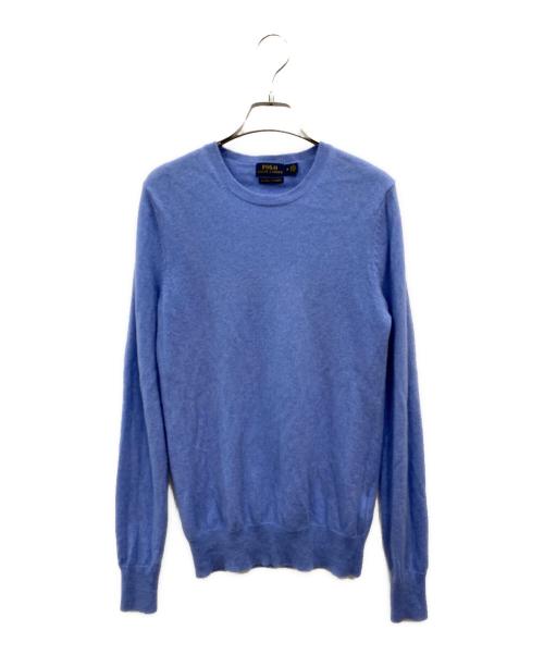 POLO RALPH LAUREN（ポロ・ラルフローレン）POLO RALPH LAUREN (ポロ・ラルフローレン) カシミヤニット ブルー サイズ:Mの古着・服飾アイテム