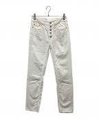 MM6 Maison Margielaエムエムシックスメゾンマルジェラ）の古着「ストレートデニムパンツ」｜ホワイト