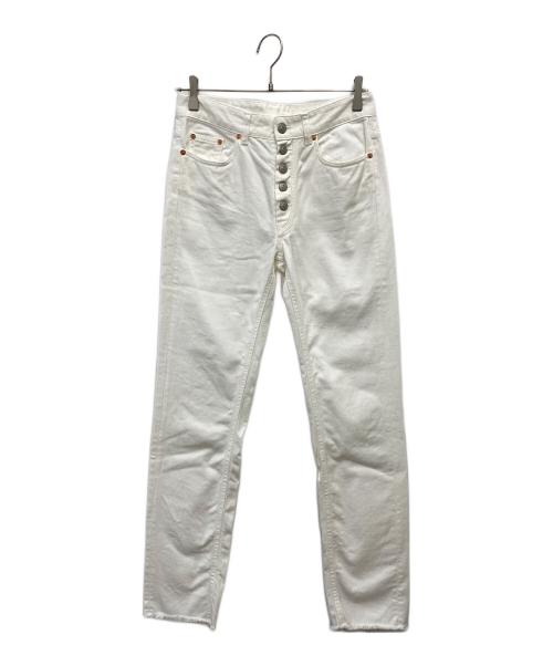 MM6 Maison Margiela（エムエムシックスメゾンマルジェラ）MM6 Maison Margiela (エムエムシックス メゾンマルジェラ) ストレートデニムパンツ ホワイト サイズ:40の古着・服飾アイテム