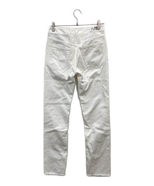 MM6 Maison Margiela（エムエムシックスメゾンマルジェラ）MM6 Maison Margiela (エムエムシックス メゾンマルジェラ) ストレートデニムパンツ ホワイト サイズ:40の古着・服飾アイテム