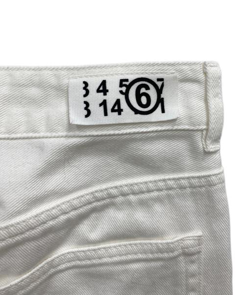 MM6 Maison Margiela（エムエムシックスメゾンマルジェラ）MM6 Maison Margiela (エムエムシックス メゾンマルジェラ) ストレートデニムパンツ ホワイト サイズ:40の古着・服飾アイテム