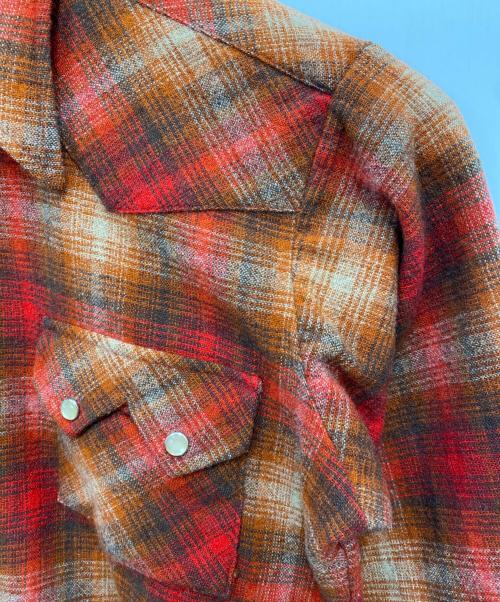 H BAR C（エイチバーシー）H BAR C (エイチバーシー) ウエスタンチェックネルシャツ レッド サイズ:記載なしの古着・服飾アイテム