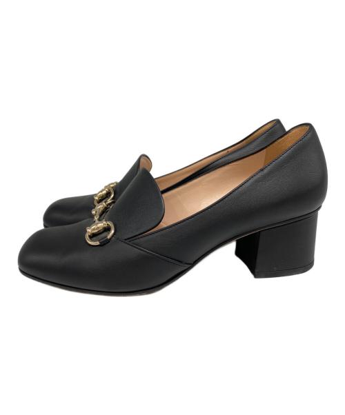 GUCCI（グッチ）GUCCI (グッチ) ホースビットレザーパンプス ブラック サイズ:372/1の古着・服飾アイテム