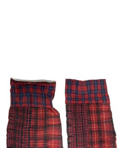 yoshiki hishinuma（ヨシキ・ヒシヌマ）yoshiki hishinuma (ヨシキ・ヒシヌマ) シワ加工シャツ レッド サイズ:3の古着・服飾アイテム