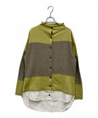 慈雨ジウ）の古着「ニットカーディガン」｜グリーン