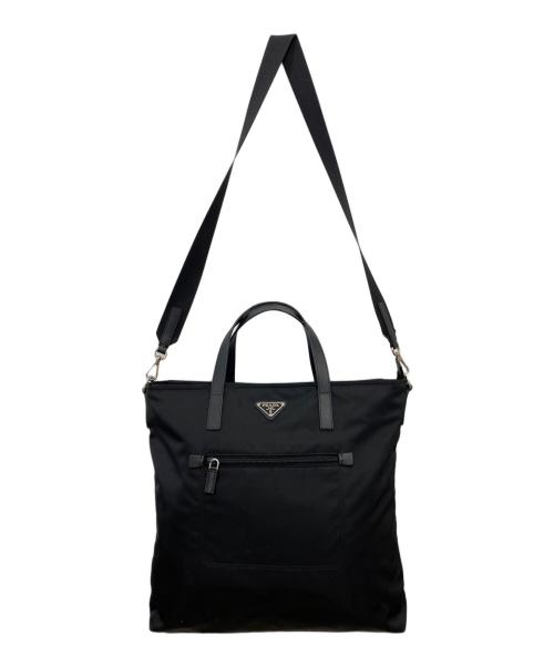 PRADA（プラダ）PRADA (プラダ) 2WAYトートバッグ ブラックの古着・服飾アイテム