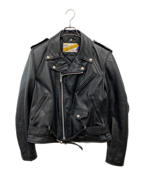 PERFECTO by Schott（パーフェクト バイ ショット）PERFECTO by Schott (パーフェクト バイ ショット) ダブルライダースジャケット ブラック サイズ:40の古着・服飾アイテム
