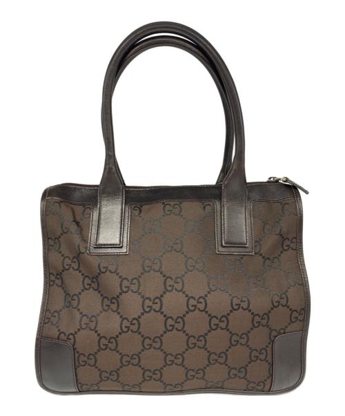 GUCCI（グッチ）GUCCI (グッチ) GGキャンバストートバック ブラウンの古着・服飾アイテム