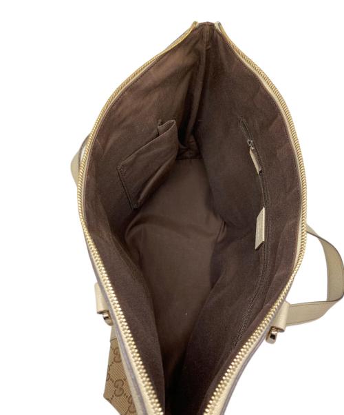 GUCCI（グッチ）GUCCI (グッチ) GGキャンバストートバック ベージュ×アイボリーの古着・服飾アイテム