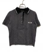 FENDIフェンディ）の古着「総柄ポロシャツ」｜ブラック