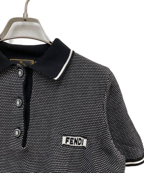 FENDI（フェンディ）FENDI (フェンディ) 総柄ポロシャツ ブラック サイズ:40の古着・服飾アイテム