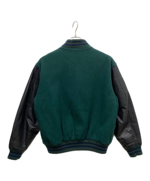 AMERICAN CLUB（アメリカン クラブ）AMERICAN CLUB (アメリカン クラブ) 袖レザーワッペンスタジャン グリーン サイズ:Lの古着・服飾アイテム