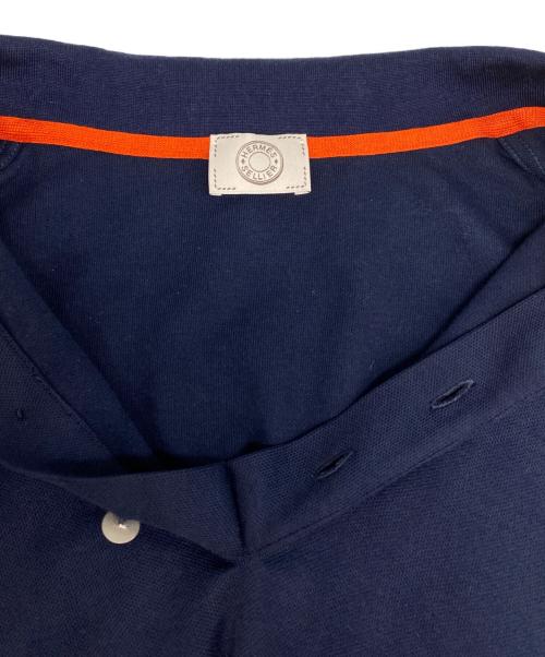 HERMES（エルメス）HERMES (エルメス) ドゥブル・ジュ・ポロシャツ ネイビー サイズ:XXLの古着・服飾アイテム