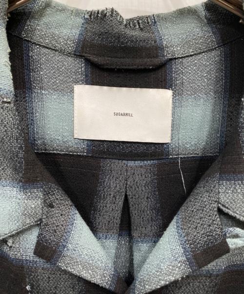 SUGARHILL（シュガーヒル）SUGARHILL (シュガーヒル) BURNT OMBRE PLAID BLOUSE チェックシャツ ブルーの古着・服飾アイテム