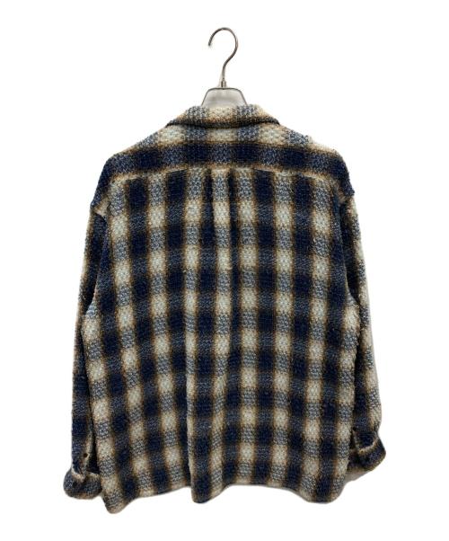SUGARHILL（シュガーヒル）SUGARHILL (シュガーヒル) OMBRE PLAID PUNCHING BLOUSE チェックシャツ ブルーの古着・服飾アイテム