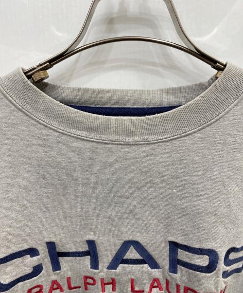 CHAPS RALPH LAUREN（チャップス ラルフローレン）CHAPS RALPH LAUREN (チャップス ラルフローレン) 刺繍スウェット グレー サイズ:Lの古着・服飾アイテム