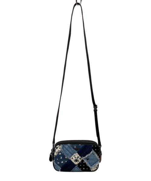 COACH（コーチ）COACH (コーチ) デニムパッチワークショルダーバッグ インディゴの古着・服飾アイテム